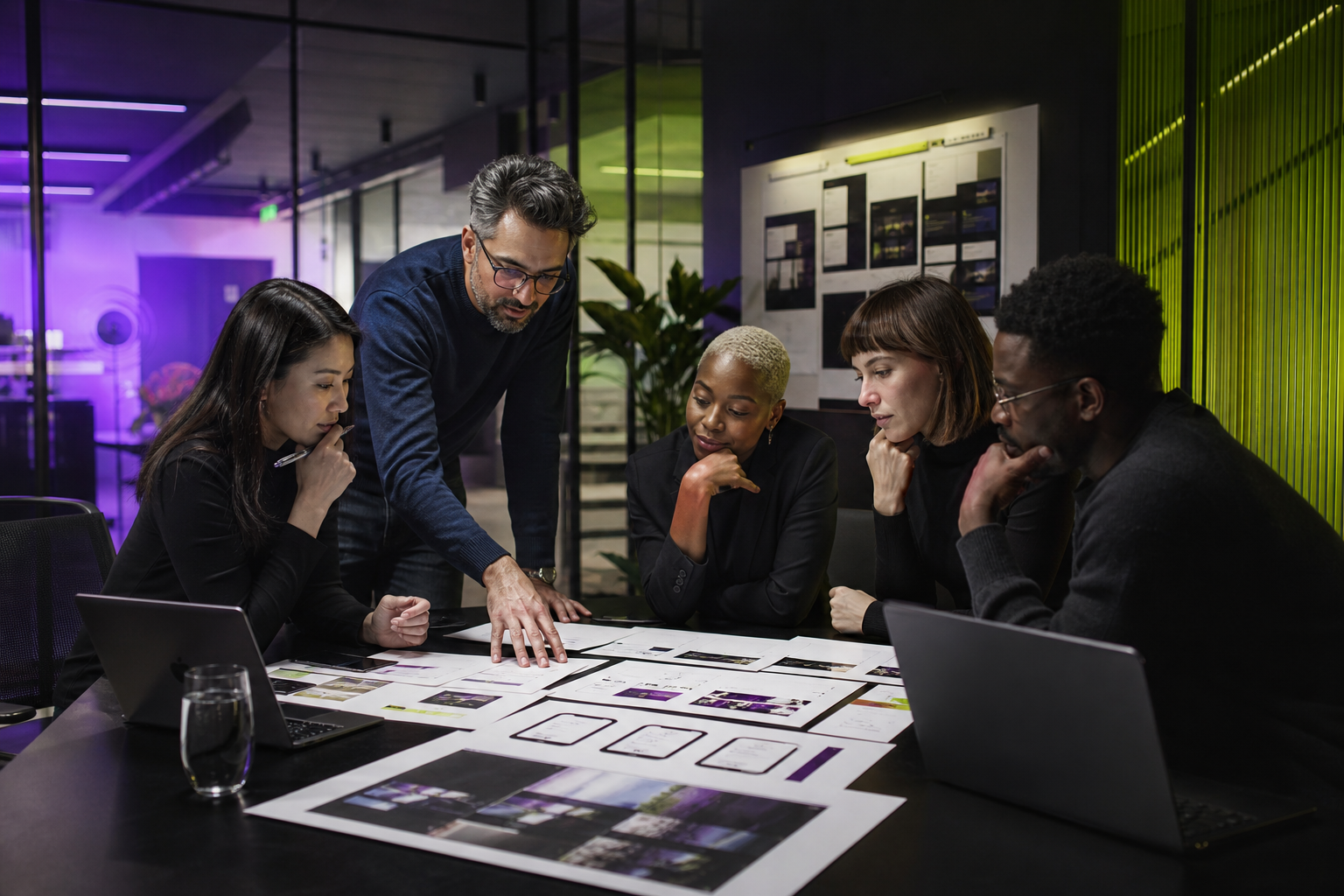 Vertex Technologie creative team collaborating on a digital project